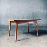 MCM Dutch Design Extendable Dining Table attributed to Cor Alons for Gouda Den Boer, 1950s