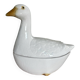 Small zoomorphic terrine, goose slipware, Michel Caugant