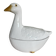 Small zoomorphic terrine, goose slipware, Michel Caugant