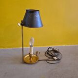 French Brass Bouillotte Lamp, Late 19th Century