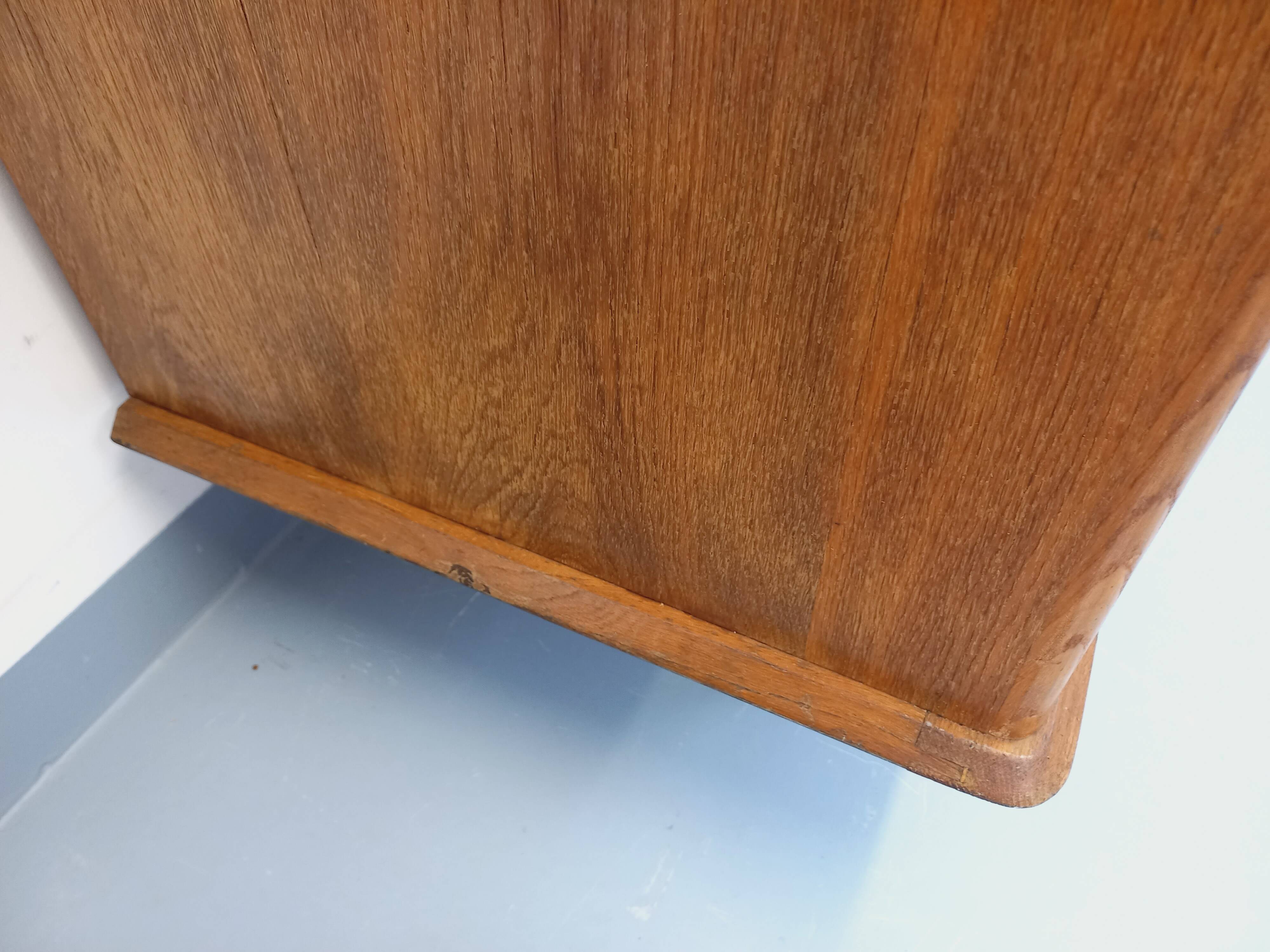Vintage oak wardrobe from the 1960s.