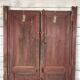 Distressed wooden double doors