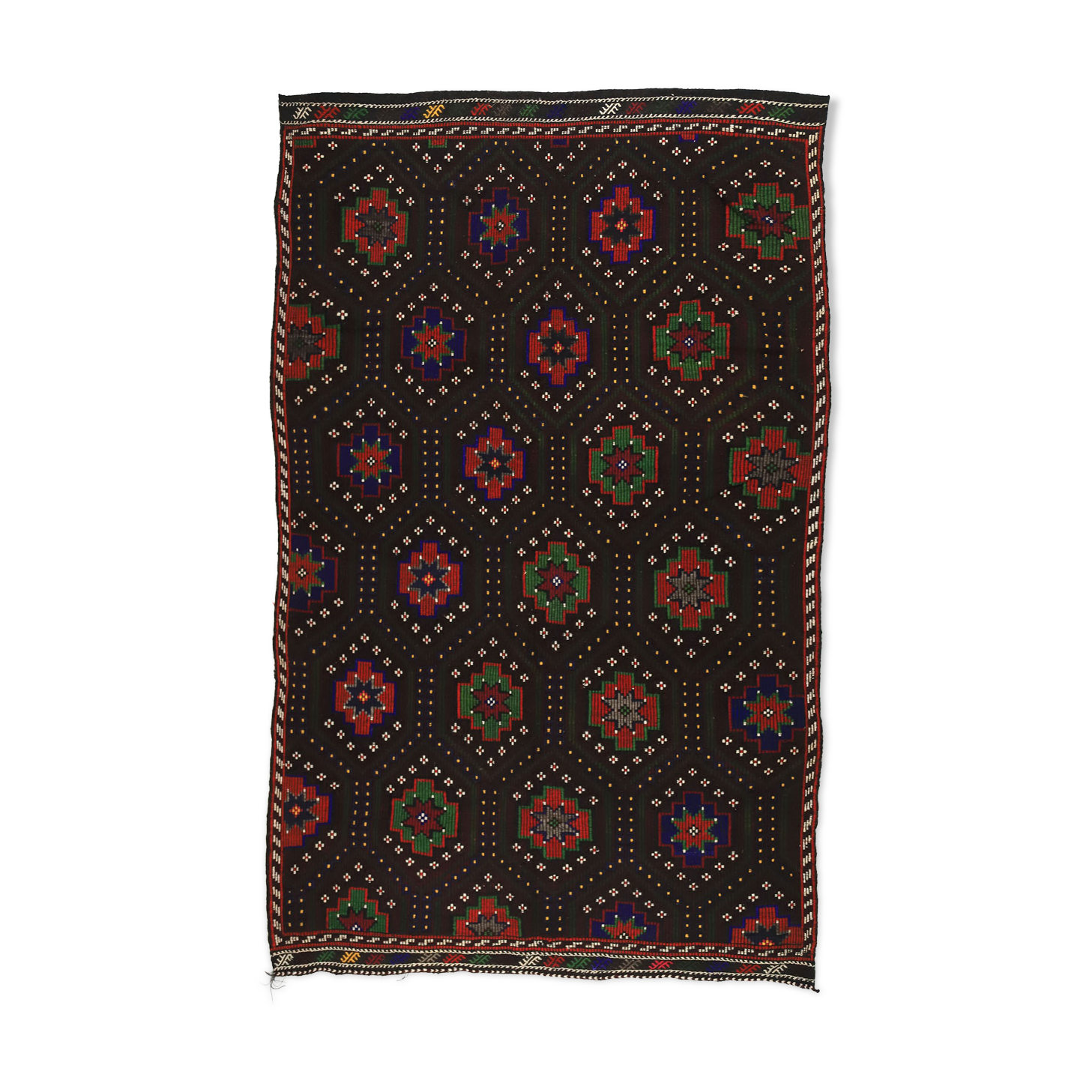Anatolian handmade kilim rug 287 cm x 176 cm