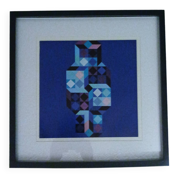 Tableau vintage Art Optique - Victor Vasarely — Beyit