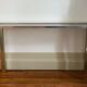70s stainless steel and glass console