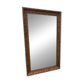 Miroir de cheminée XIXe bois et stuc doré