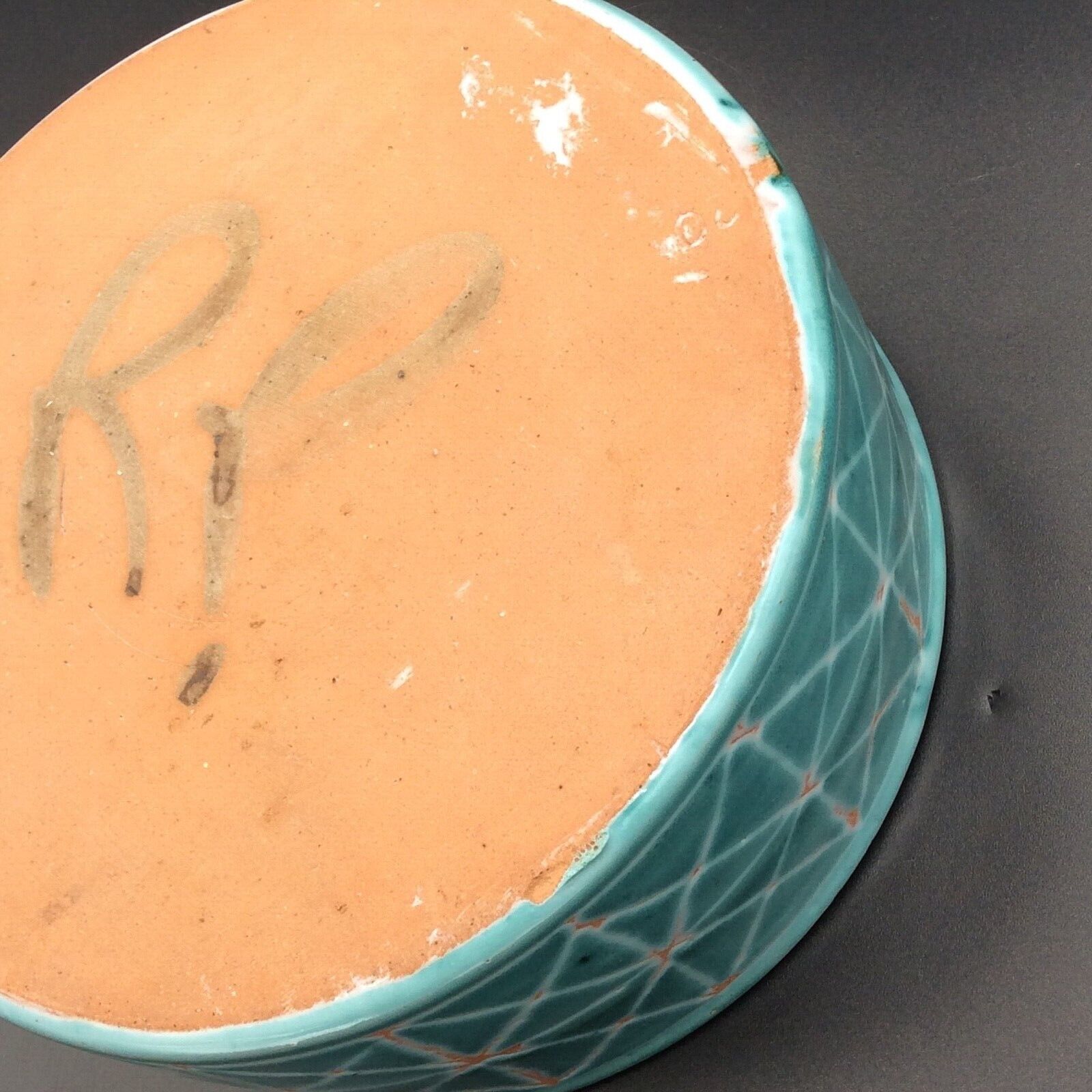 Hollow dish small salad bowl Ceramic R.P. Robert Picault Vallauris Vintage