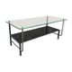 Table basse asymétrique en verre 1950