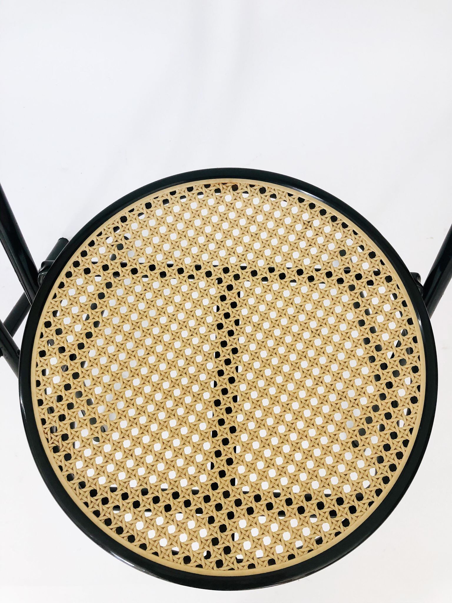 Pair chairs bistro folding canages