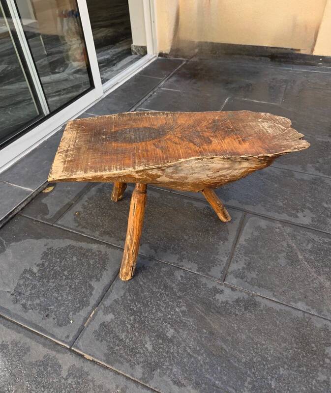 Rustic vintage real solid wood stool