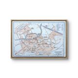 Kortrijk, small old map, vintage 1910