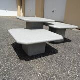 Set of 3 modular coffee tables 80s