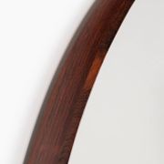 Thomas Poss Eferfolger wall mirror in rosewood triangular Denmark 1960