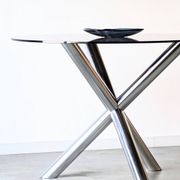 Vintage glass round table, Renato Zevi edition Roche Bobois, 1970.