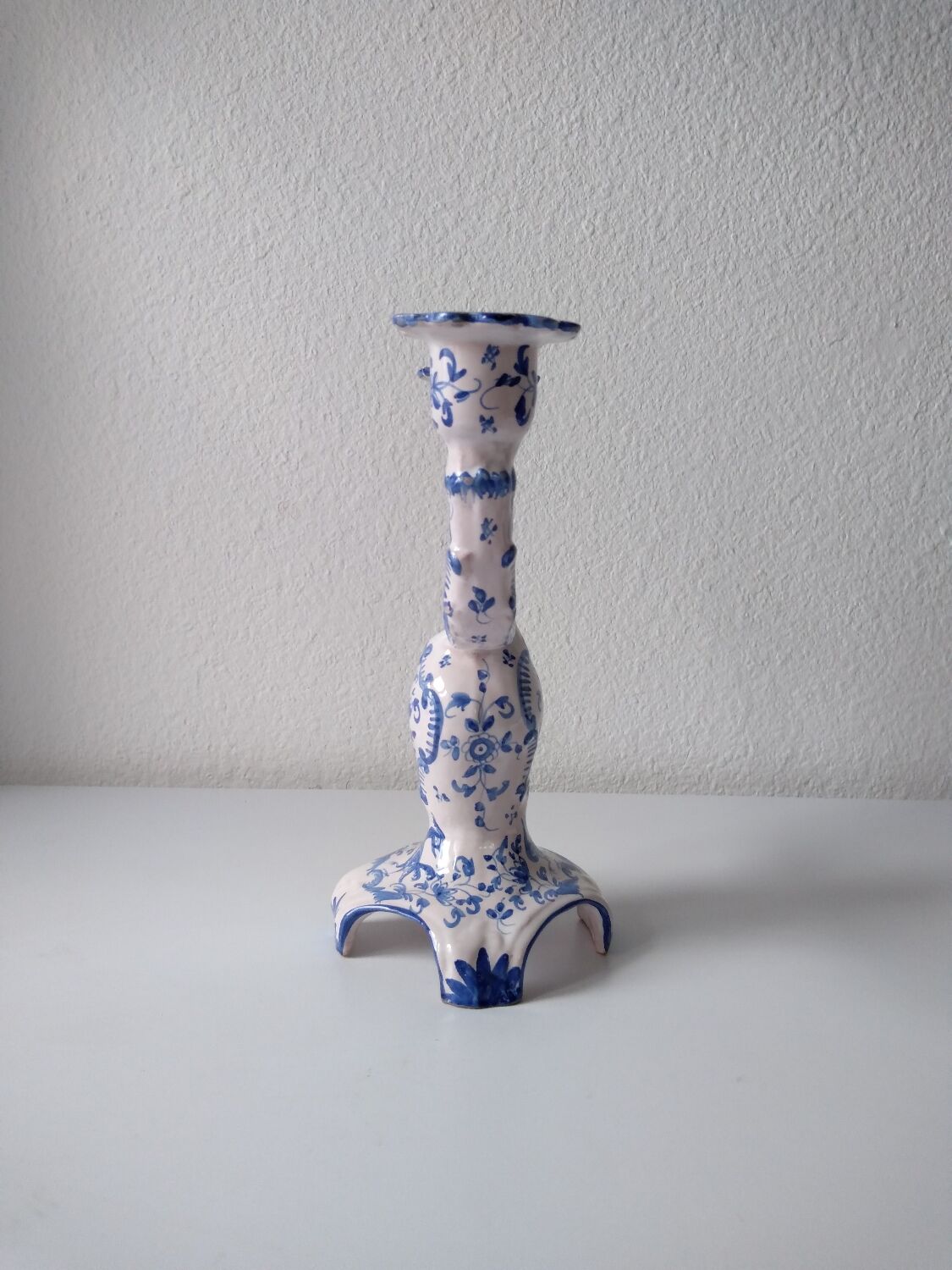 Ceramic chandelier hand-painted with signature