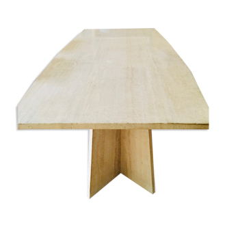 Table de salle à manger en travertin années 80