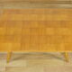 Table feet compass in vintage blond oak 1960