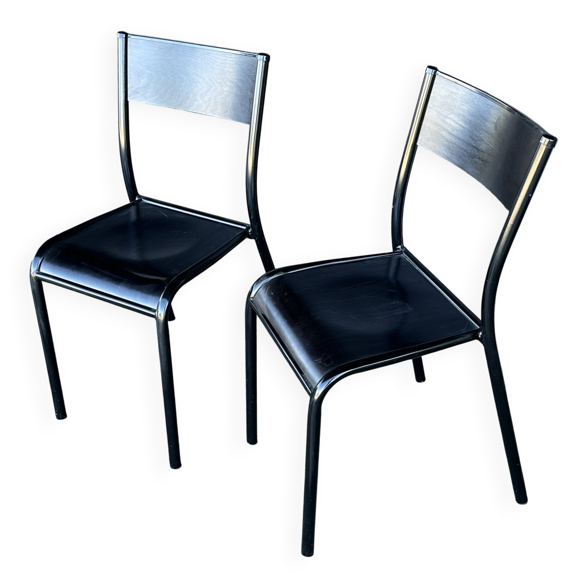 Paire de chaises Mullca 510 rééditées par Label Edition en version noire