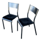 Paire de chaises Mullca 510 rééditées par Label Edition en version noire