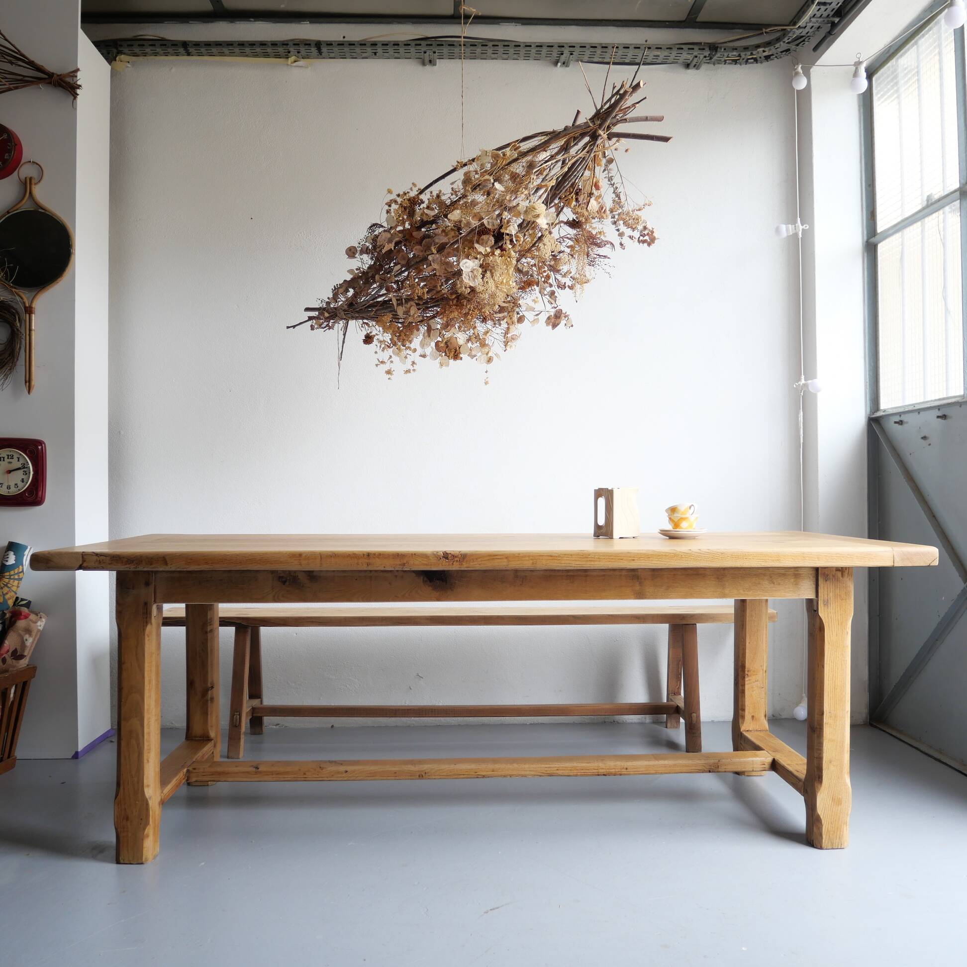 Table de ferme rénovée