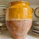 Grease pot, glazed ochre ceramic jar no. 4 - 18th century