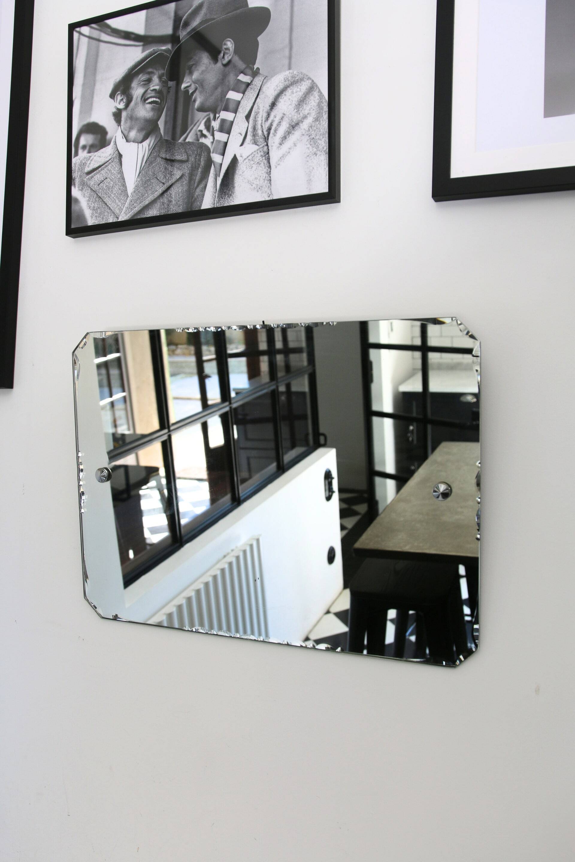 Vintage beveled glass mirror