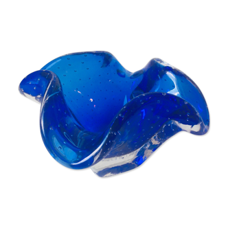 Labelled Bullicante Murano glass ashtray, 1960s