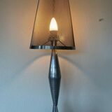 Large table lamp (108cm) designed by Kovacs and Sonneman for Escapade Paris vintage from the 80s in metal and chrome.