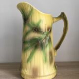 Pitcher "Bamboo" of the earthenware factory of St Clement, France. Slip