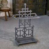 Porte-parapluie en fonte émaillée gris 1940’s