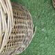Very beautiful vintage rattan set: 4 armchairs and a table (75/57cm).