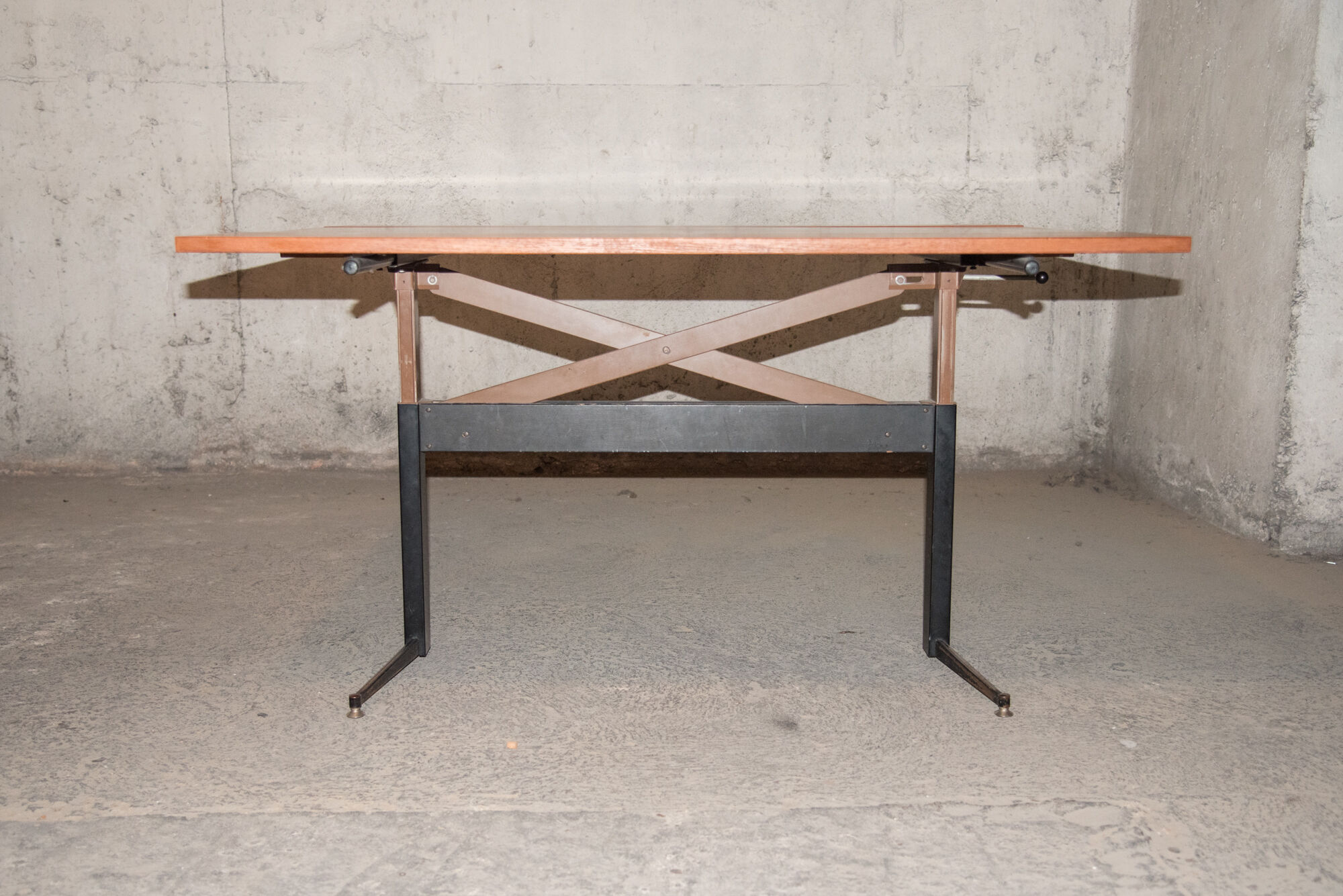 Coffee table convertible teak 60s