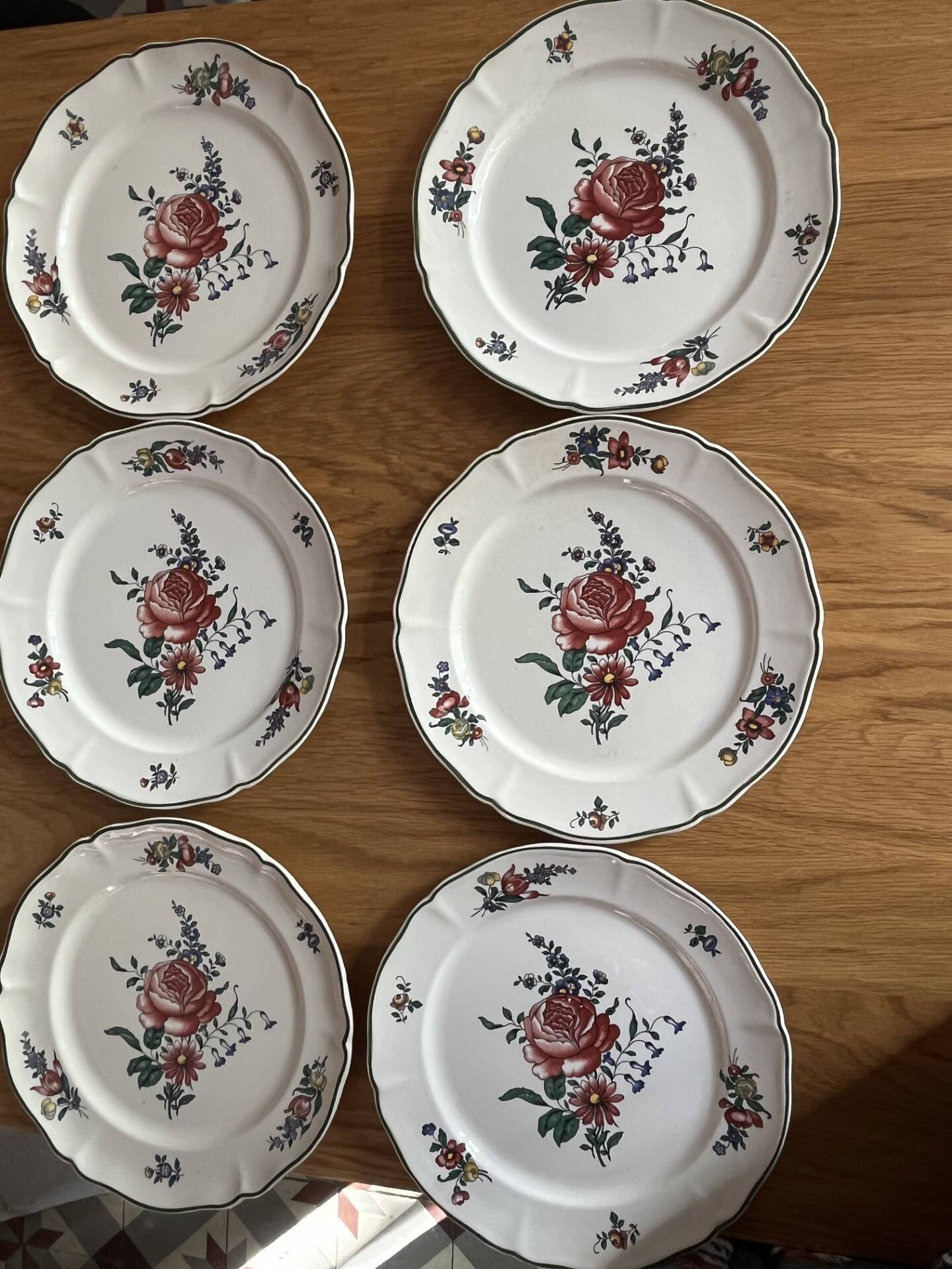 6 assiettes vintage Villeroy et Boch