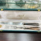 Silver metal cutting service cutlery, CHRISTOFLE, vendome model