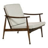 Scandinavian armchair 1960 curved armrests