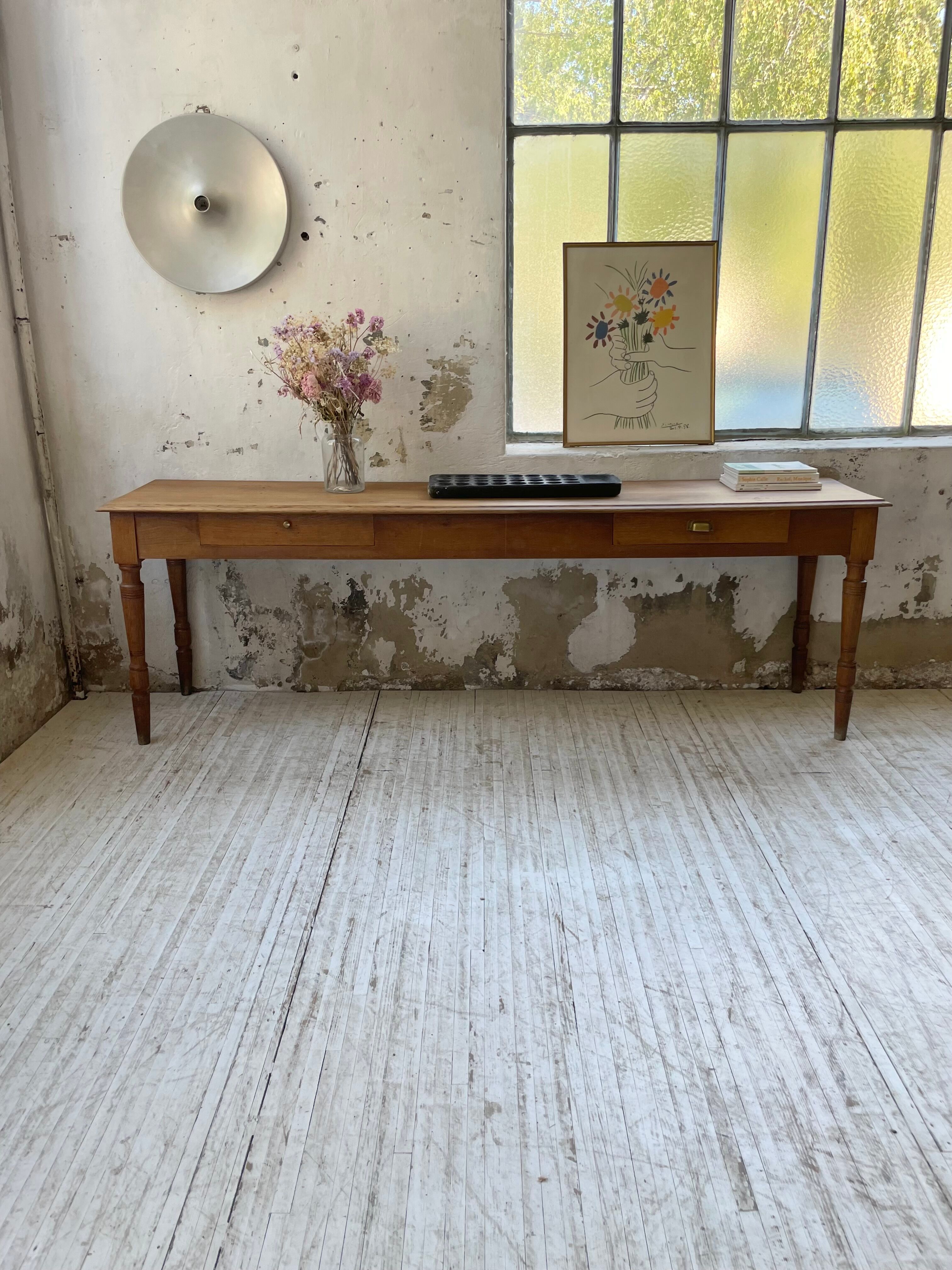 Oak table console