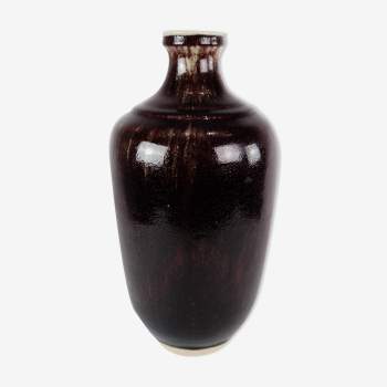 Vase en céramique avec verre bordelais de l’artiste Henning Nilsson pour Häganäs en 1987