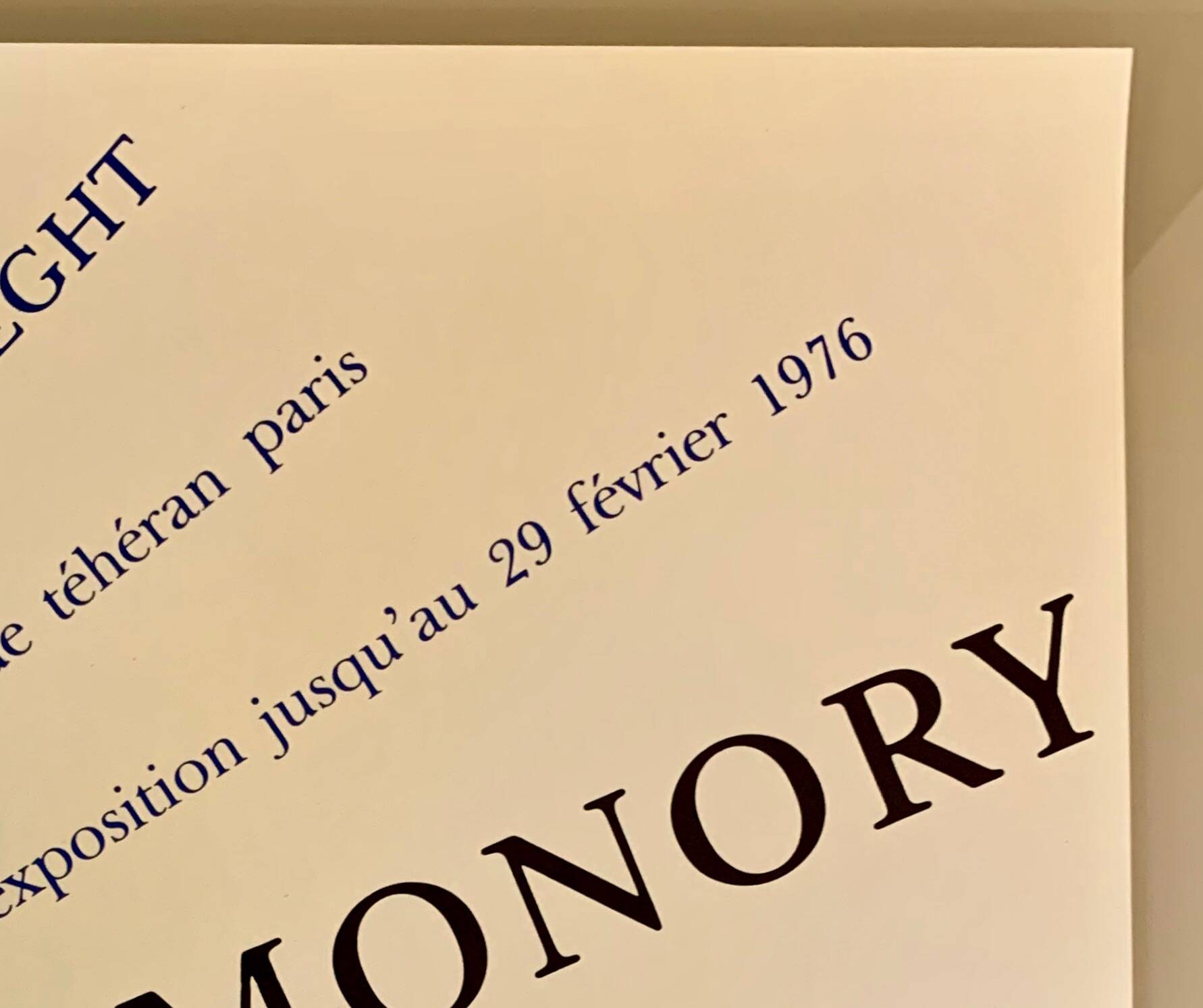 ART GALLERY poster by Jacques MONORY “OPERAS GLACES” for Galerie MAEGHT