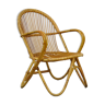 Vintage rattan armchair by Rohe Noordwolde Groningen, Netherlands 1960s