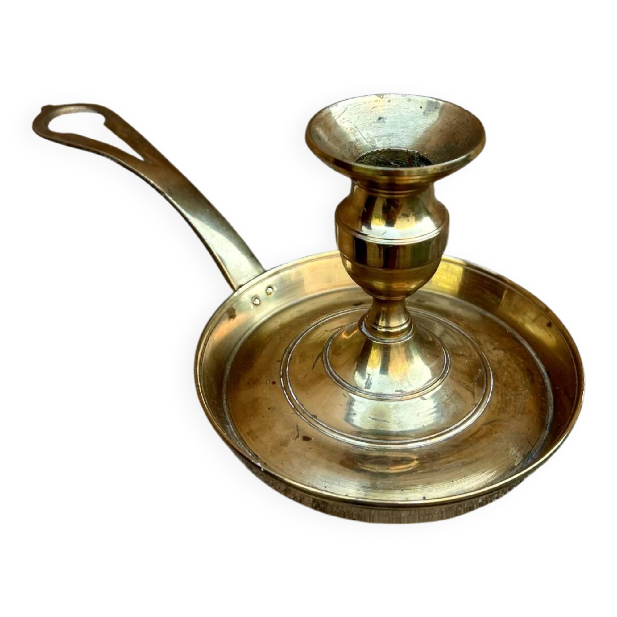 Brass hand candlestick