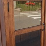 Antique teak cabinet with two drawers and four doors