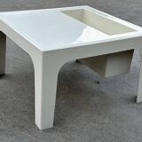 Vintage table with magazine holder, 70s space age