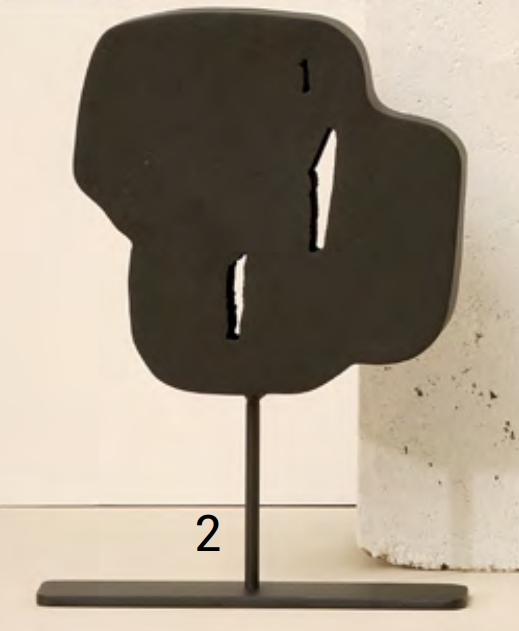 Sculpture hag metal martele noir - homata