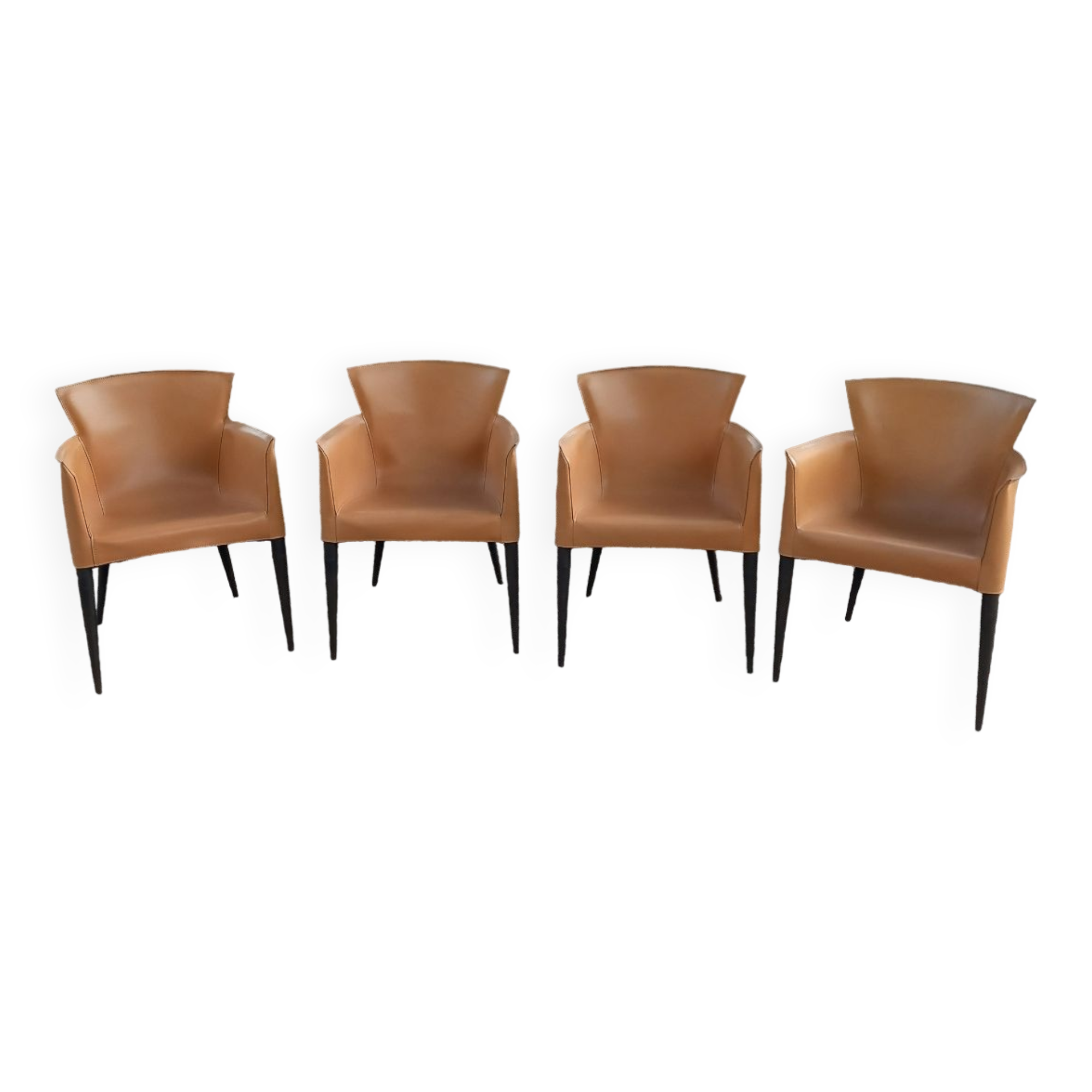 Set of 4 Vela chairs by Carlo Bartoli for Matteo Grassi