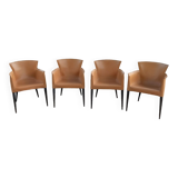 Set of 4 Vela chairs by Carlo Bartoli for Matteo Grassi