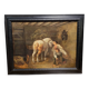 Painting: Flemish School of the 18th century: oil on panel / the stable