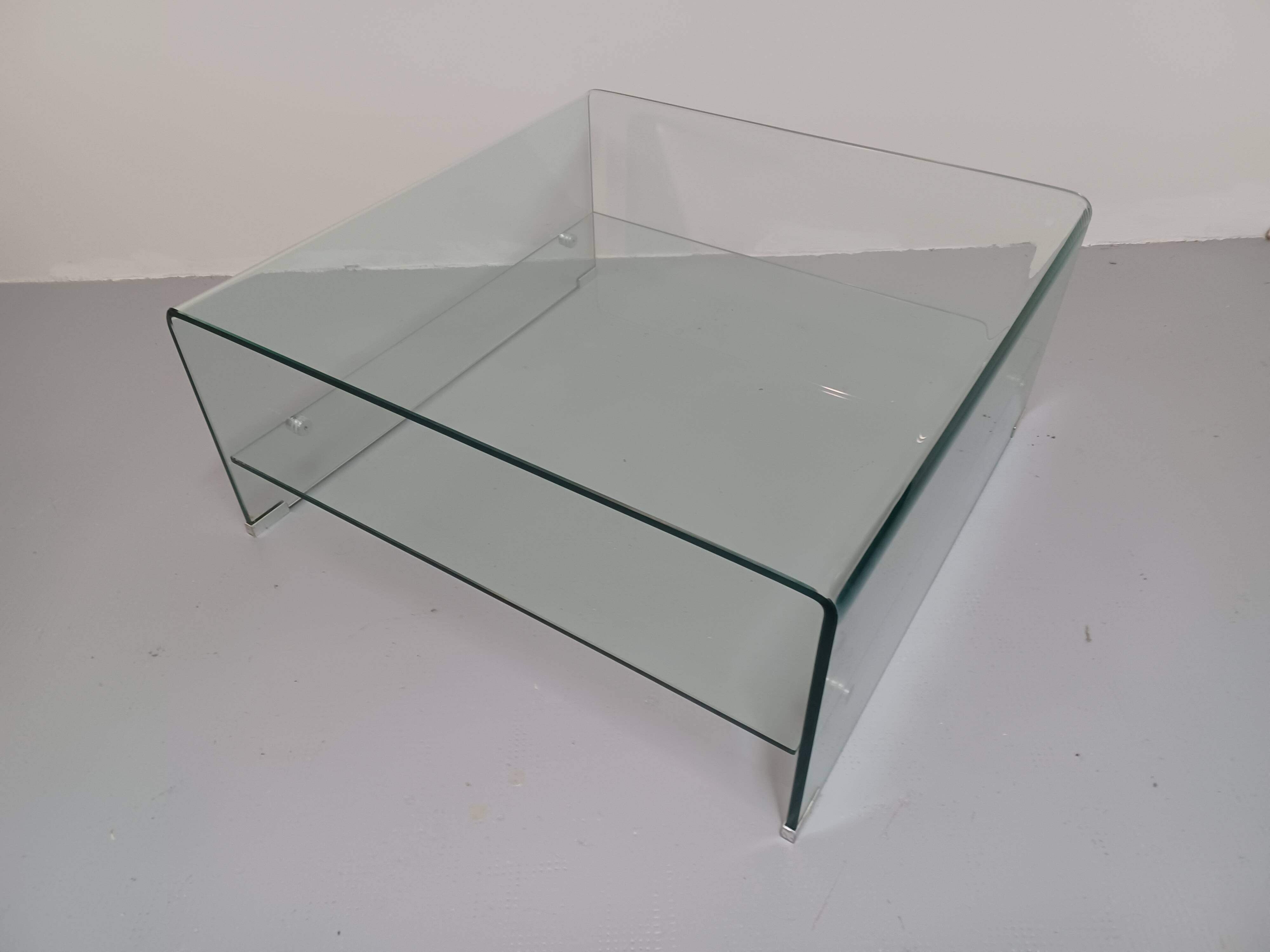 Coffee table, molded glass