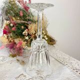 6 cut crystal red wine glasses, French