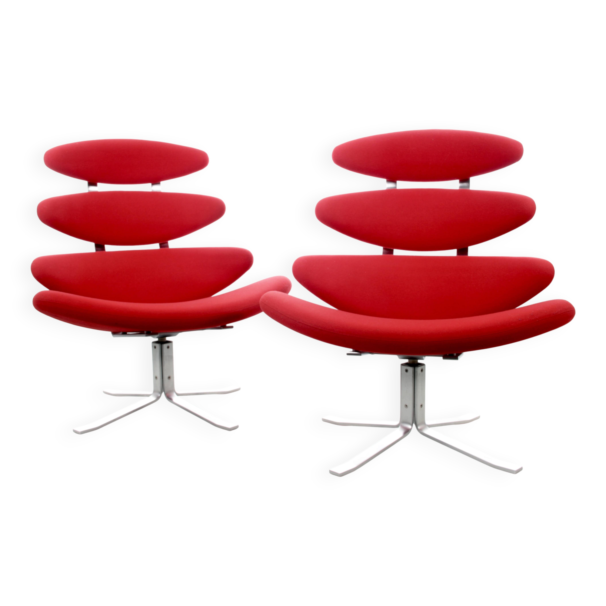 Paire de fauteuils scandinaves vintage modèle Corona