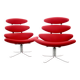 Paire de fauteuils scandinaves vintage modèle Corona